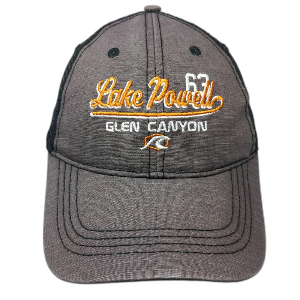 Prairie Mountain Trucker Hat Gray One Size Lake Powell Glen Canyon Mesh Snapback